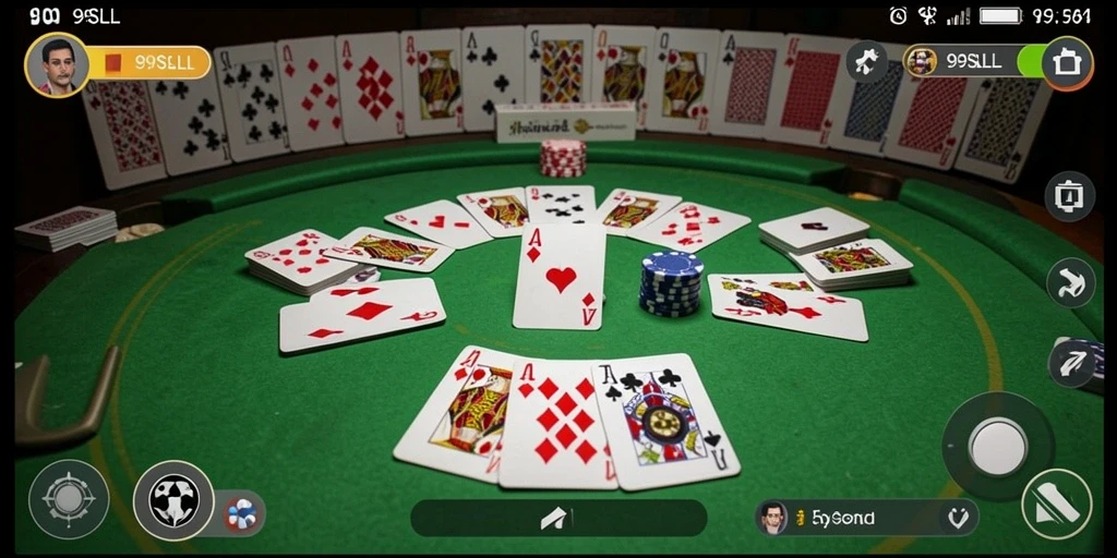 Tampilan gameplay Gaple yang seru dan interaktif di 99SLL.