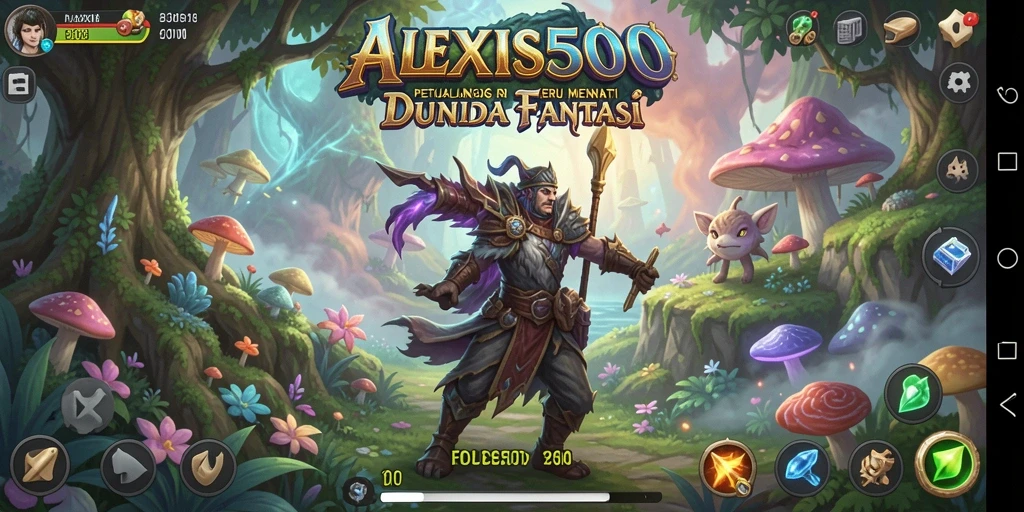 Screenshot utama ALEXIS500 menampilkan aksi petualangan gameplay yang menegangkan.