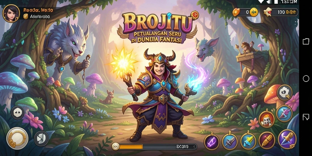 Tampilan gameplay BROJITU yang menakjubkan dan penuh aksi.