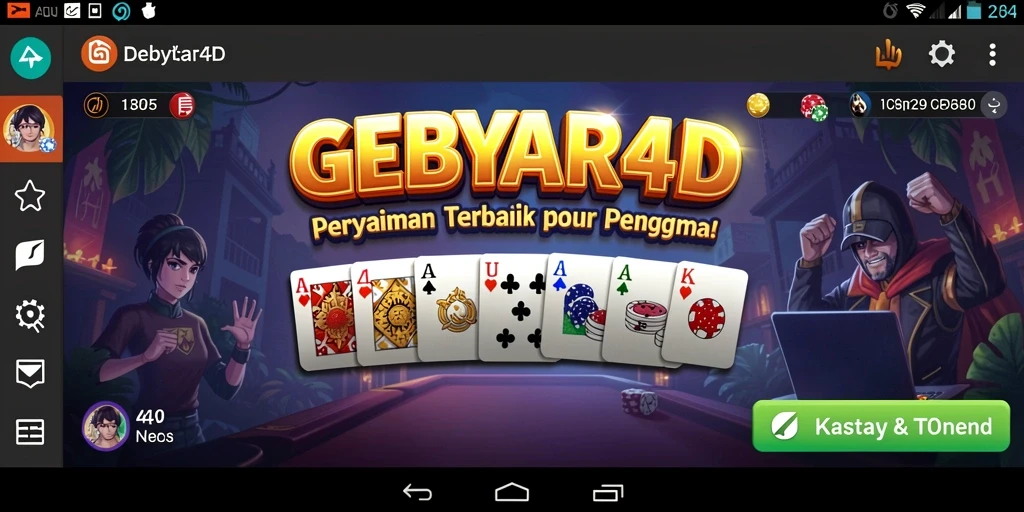 Screenshot GEBYAR4D menunjukkan gameplay menegangkan saat bermain Domino.