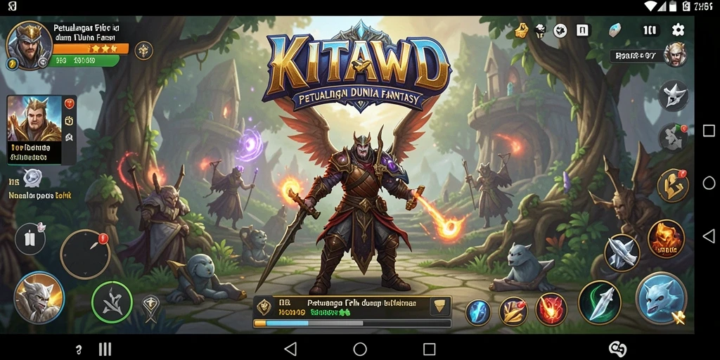 Tampilan gameplay menakjubkan dari KITAWD dengan petualangan RPG yang mendebarkan.