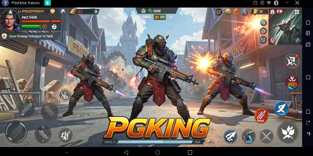 Screenshot PGKING menampilkan aksi pertempuran strategis yang mendebarkan.