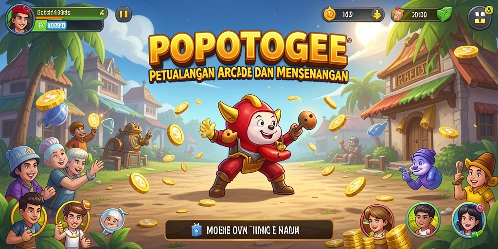 Screenshot menampilkan pemain yang sedang beraksi dalam permainan Arcade yang seru.