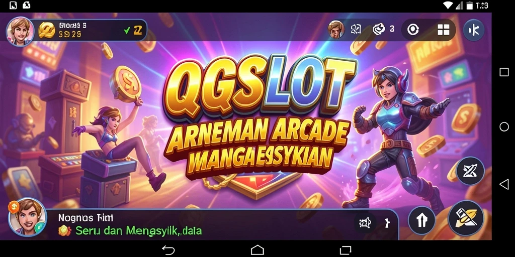 Tampilan gameplay QQSLOT yang penuh warna dan menarik.